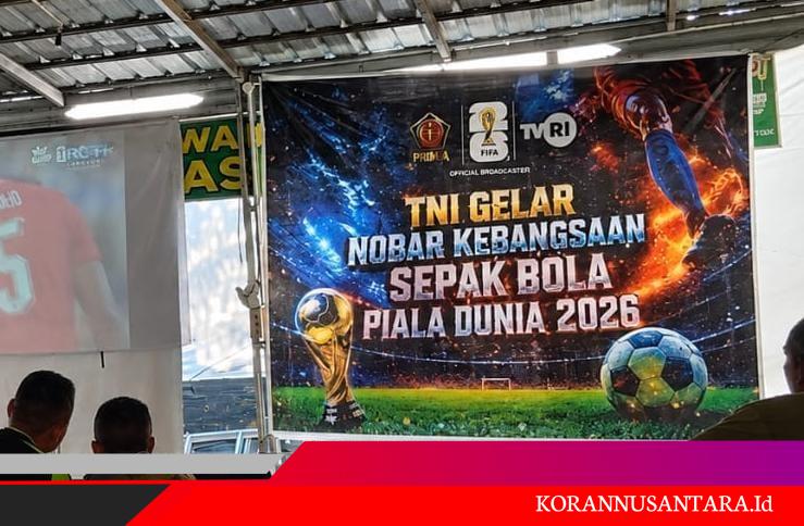 Dandim 0209/Labuhanbatu Nobar Piala Dunia 2026 Argentina VS Swiss Bersama Masyarakat Rantauprapat