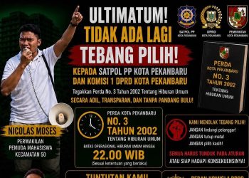 Ultimatum Pemuda dan Mahasiswa Minta Satpol PP Tegakkan Perda Hiburan Umum Tanpa Tebang Pilih