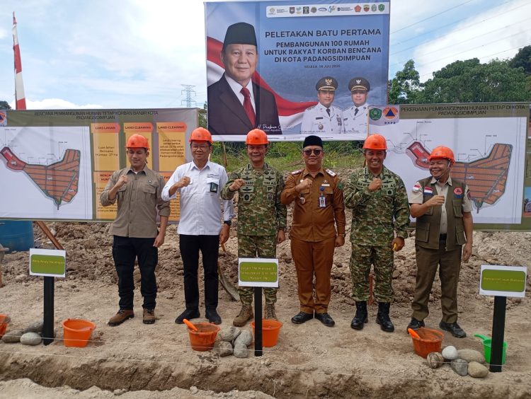 Letjen TNI Richard Tampubolon Targetkan 1.133 Rumah Permanen Groundbreaking Huntap Korban Banjir 