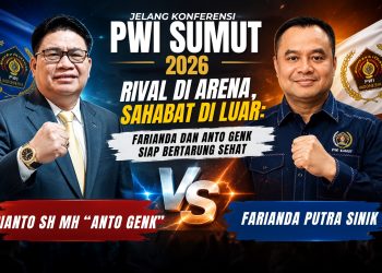 Jelang Konferensi PWI Sumut 2026, Farianda Putra Sinik dan Rianto “Anto Genk” Siap Bertarung Perebutkan Kursi Ketua