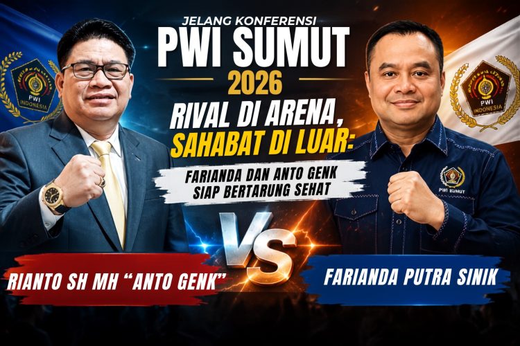 Jelang Konferensi PWI Sumut 2026, Farianda Putra Sinik dan Rianto “Anto Genk” Siap Bertarung Perebutkan Kursi Ketua