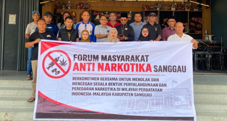 Forum Masyarakat Anti Narkotika Sanggau Deklarasikan Komitmen Bersama Perangi Narkotika di Wilayah Perbatasan