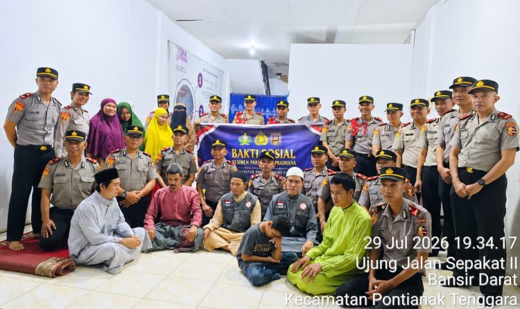 Siswa SIP Dik Reg 56 Setukpa Lemdiklat Polri asal Polda Kalbar Gelar Bhakti Sosial di Yayasan Sahabat Tuna Netra Khatulistiwa