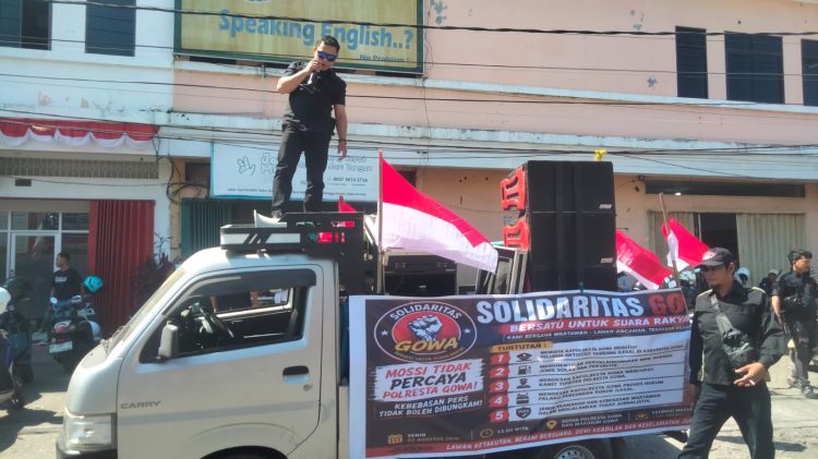 Aksi Unras Jilid II Solidaritas Gowa Desak Kapolresta Tutup Tambang Liar Dan Copot Kanit Tipidter 