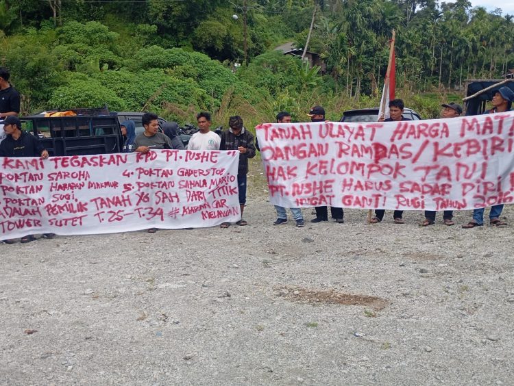 PT NSHE di Demo Aliansi Keta Malancar diduga Belum Ganti Rugi Lahan PLTA Batang Toru
