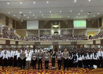 Police Goes to Campus, Ditlantas Polda Sumbar Edukasi Ribuan Mahasiswa Baru Bangun Budaya Tertib Berlalu Lintas