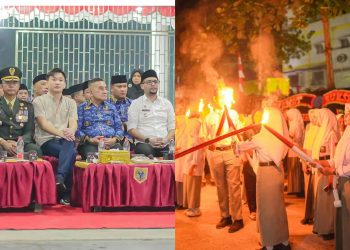 HUT ke-81 RI, Bupati Labusel Pimpin Taptu dan Pawai Obor di Malam Kemerdekaan