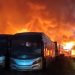 50 Bus PO Sinar Jaya Terbakar dalam Kebakaran Hebat di Pangkalan Bekasi