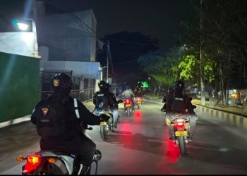 Patroli Rayonisasi Batalyon D Pelopor Perkuat Keamanan Wilayah Kabupaten Bekasi pada Dini Hari