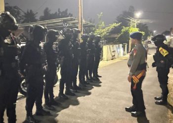 Brimob Polda Metro Jaya Perkuat Patroli Dini Hari, Pamulang Tetap Aman Kondusif