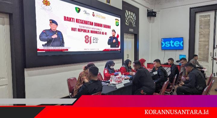 Brimob Polda Metro Jaya Gelar Donor Darah Sambut HUT ke-81 RI