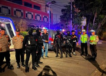 Patroli Brimob Yon D Pelopor Sasar Sejumlah Titik di Bekasi Kota, Situasi Kondusif