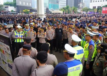 Brimob Polda Metro Jaya Siagakan Personel Amankan Unjuk Rasa di Jakarta
