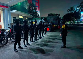 Brimob Polda Metro Jaya Patroli Sejumlah Wilayah Kabupaten Bekasi, Cegah Kriminalitas