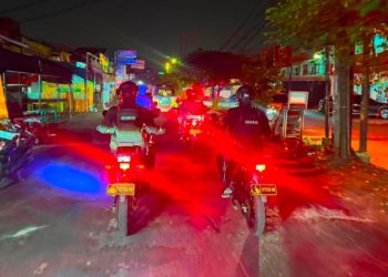 Patroli Brimob Batalyon D Pelopor Perkuat Keamanan Wilayah Kota Bekasi