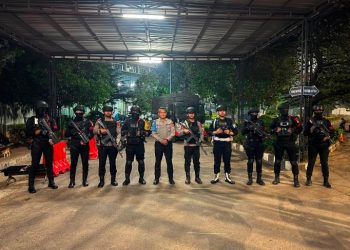 Patroli Brimob Batalyon D Pelopor Antisipasi Gangguan Kamtibmas di Wilayah Bekasi Kota