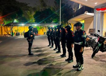 Brimob Polda Metro Jaya Sisir Bekasi Kota, Antisipasi Tawuran dan Balap Liar