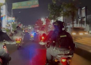 Brimob Polda Metro Jaya Patroli Dini Hari di Tangsel, Cegah Gangguan Kamtibmas