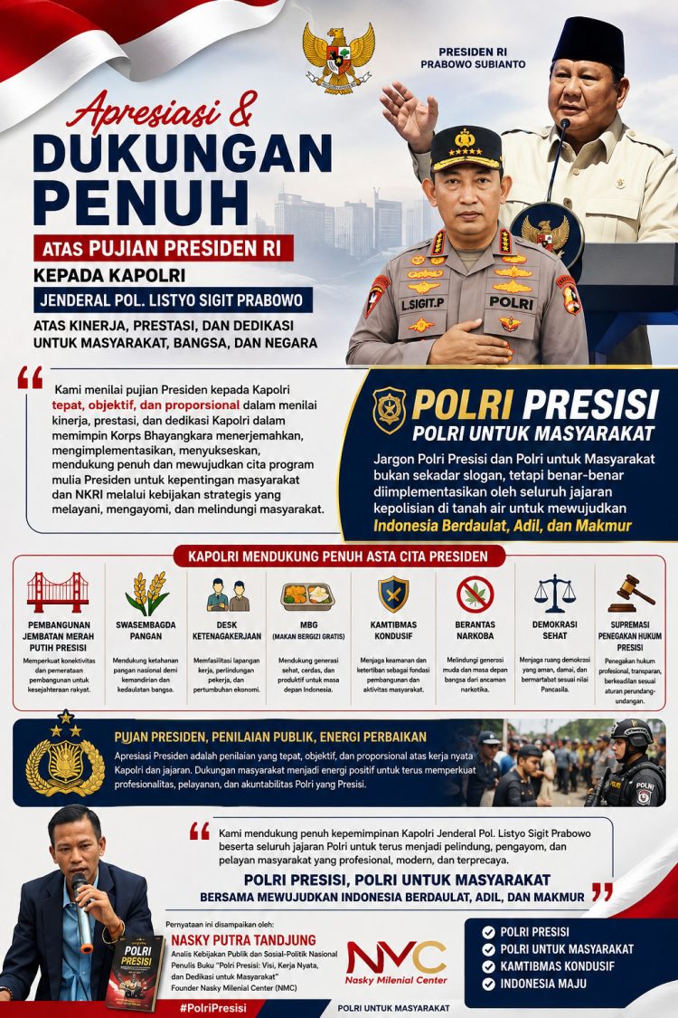 Kinerja Kapolri Diapresiasi Presiden Prabowo, Pengamat: Bukti Prestasi dan Kerja Nyata Polri untuk Masyarakat Teruji