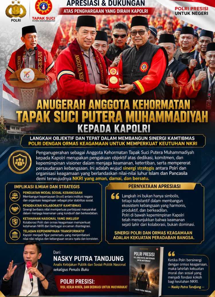 Award dari Putera Muhammadiyah ke Kapolri Perkuat Sinergi Polri dan Masyarakat Jaga Peradaban Bangsa