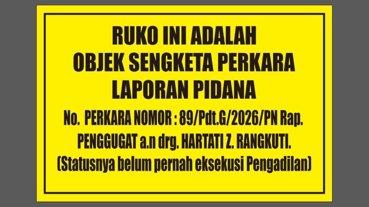 Sengketa Ruko Siringoringo Bergulir Polisi Janjikan SP2HP Tiga Laporan