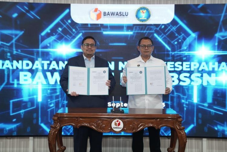 Bawaslu dan BSSN Tandatangani Nota Kesepahaman, Perkuat Keamanan Digital Pengawasan Pemilu