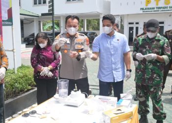 Kapolsek Kotapinang Hadiri Pemusnahan Barang Bukti 92 Perkara Inkracht di Kejari Labusel