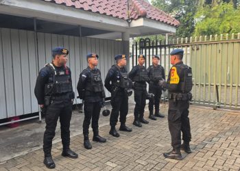 Brimob Polda Metro Jaya Pastikan Kedubes Rusia Aman untuk Pemungutan Suara