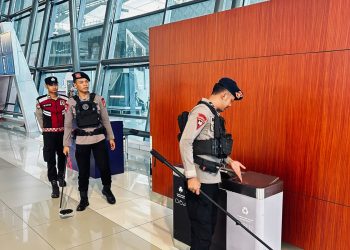 Brimob Polda Metro Jaya Sterilisasi Terminal 3 Soetta Jelang Kedatangan AFC