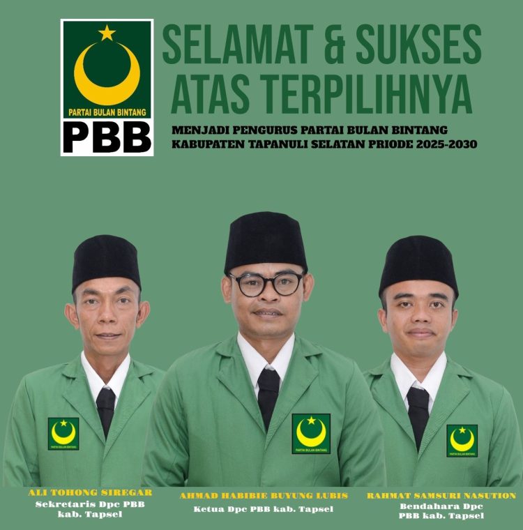 Kepengurusan PBB Tapanuli Selatan Resmi Terbentuk, Ahmad Habibi Buyung Terpilih Aklamasi