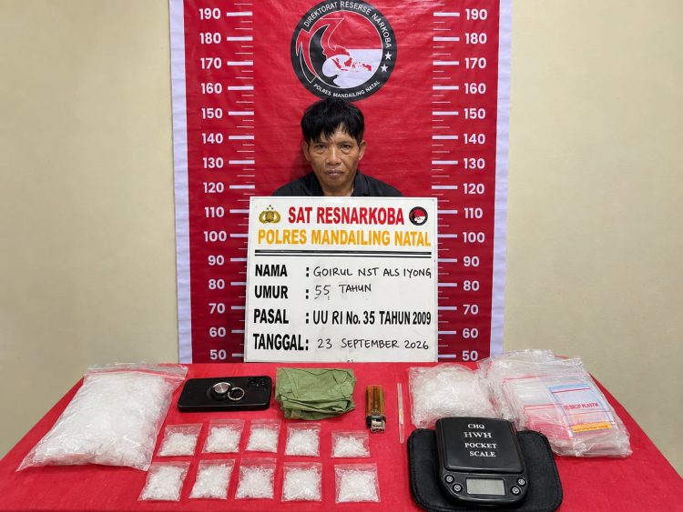 Polsek Lingga Bayu Amankan Pria Diduga Edarkan Sabu 107,58 Gram di Simpang Durian