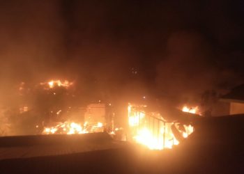 Kebakaran di Kelurahan Kantin 10 Rumah Hangus Satu Warga Tewas