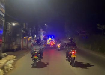 Brimob Metro Jaya Patroli Malam Cegah Kejahatan di Tangsel