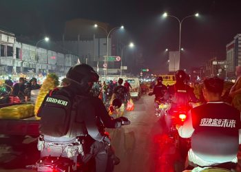 Patroli Brimob Yon D Pelopor Sasar Sejumlah Titik Rawan di Kabupaten Bekasi