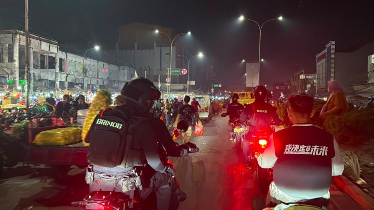Patroli Brimob Yon D Pelopor Sasar Sejumlah Titik Rawan di Kabupaten Bekasi