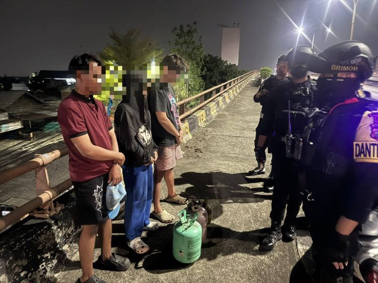 Brimob Polda Metro Jaya Gagalkan Pencurian Gas dan Freon di Flyover Kranji Bekasi