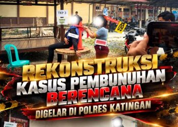 Rekonstruksi Kasus Pembunuhan Berencana Digelar di Polres Katingan