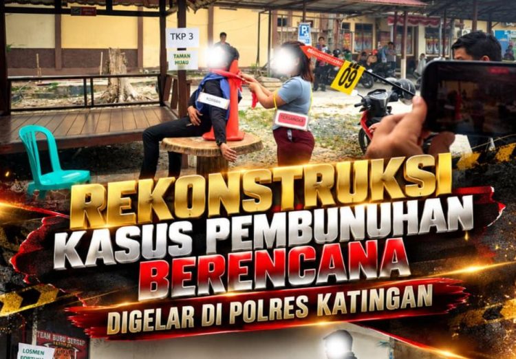 Rekonstruksi Kasus Pembunuhan Berencana Digelar di Polres Katingan