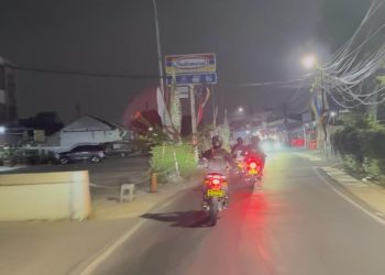 Brimob Metro Jaya Patroli Malam Cegah Tawuran dan Kejahatan Jalanan di Tangsel