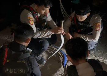 Brimob Metro Jaya Cegah Aksi Tawuran di Pondok Bambu, 9 Celurit Diamankan