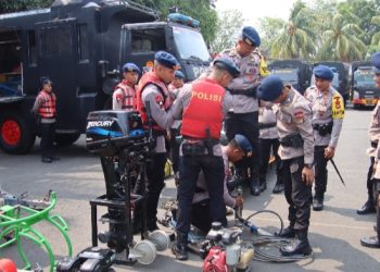 Batalyon B Pelopor Brimob Metro Jaya Gelar Apel Pasukan dan Perlengkapan SAR